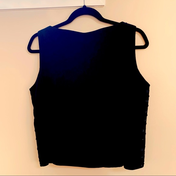 Liz Claiborne Black Lined Lovely Beaded Women’s Vest Size 8 Perfect for Holiday - Picture 2 of 4
